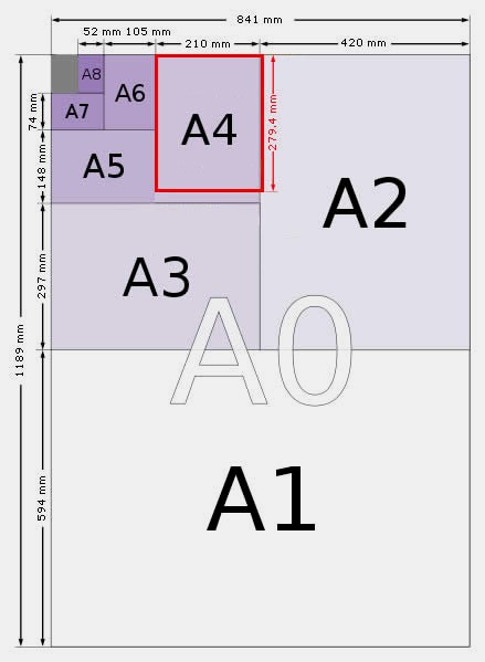 A4紙的尺寸大小是多少厘米？